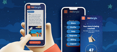 Kidstoryta app design finchbox studio interface desin kidstoryta