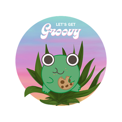 Groovy Frog 3d aesthetic animation branding design frog graphic design illustration logo ui vector