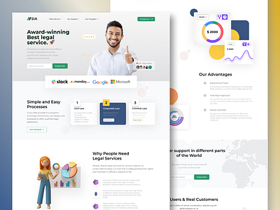 Best Legal Service branding design landing law legal legal service ui ux web design