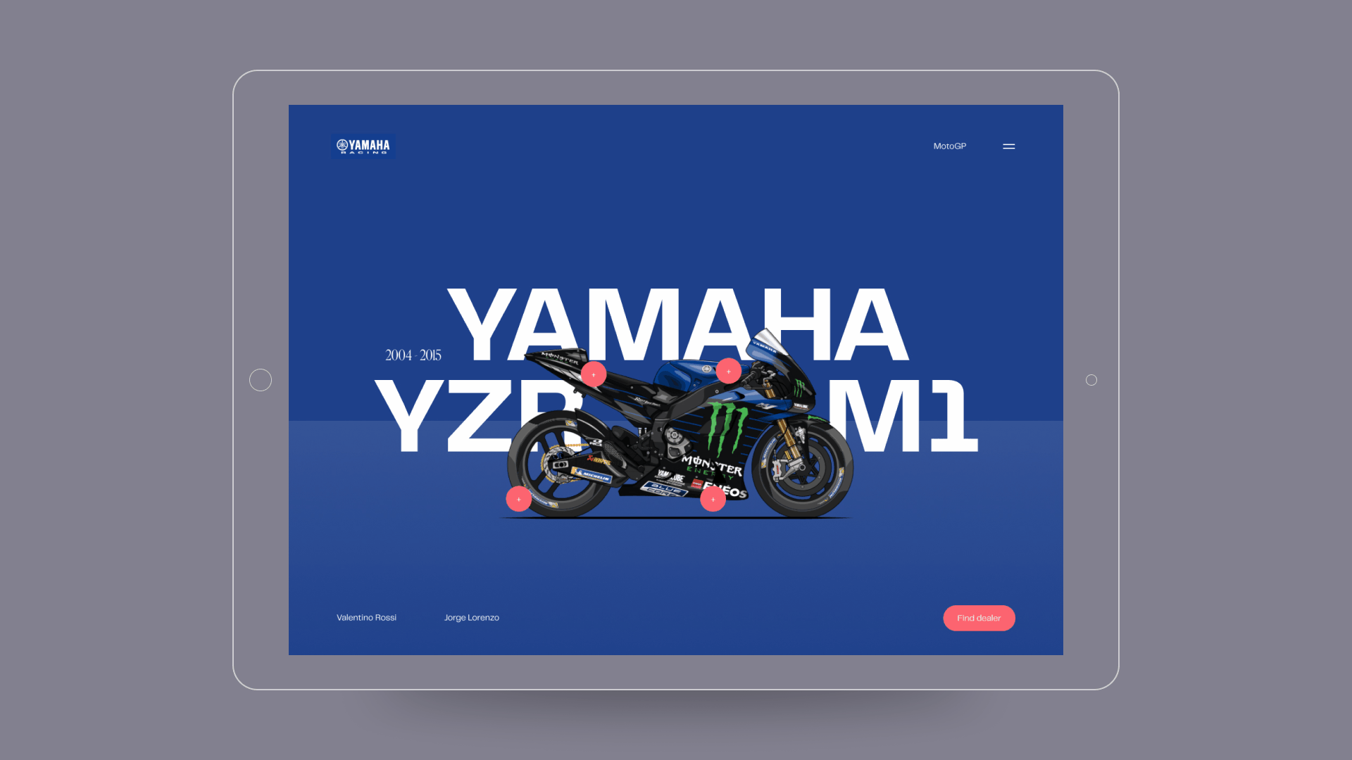 Yamaha website concept concept design motion motor product typography ui ux webdesign