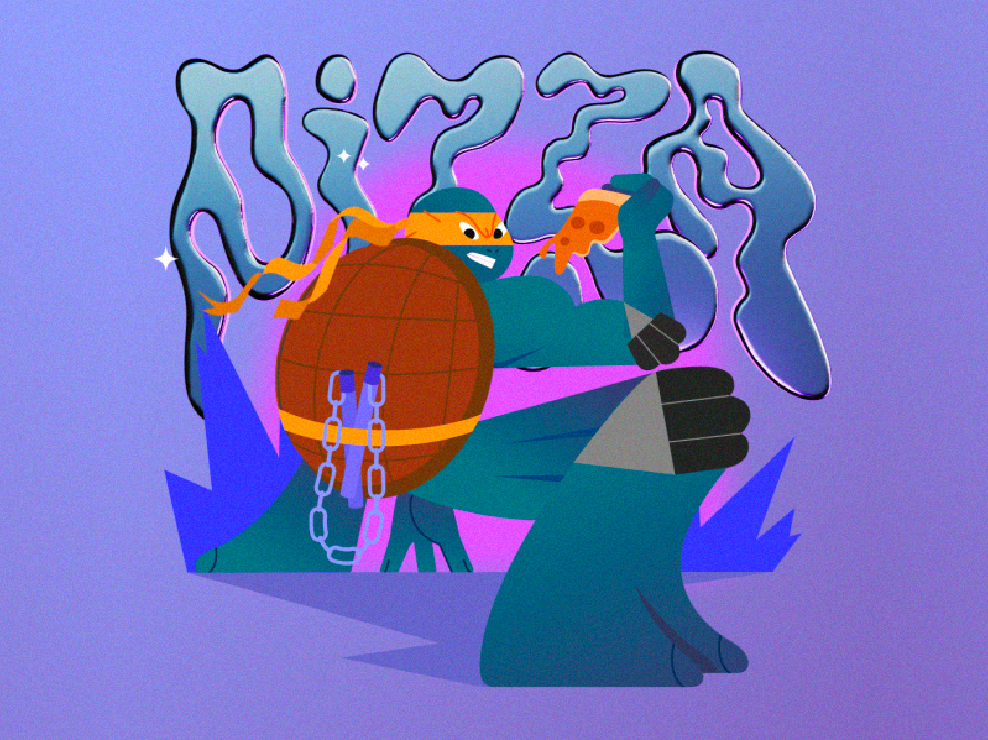 Pizza - Motiontober Day 08 2d 3d after effects animation blender design illustration mograph motion design motion graphics