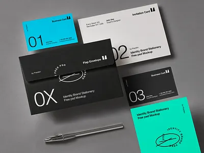 Free Branding Identity Stationery Psd branding mockup envelope mockup stationery mockup