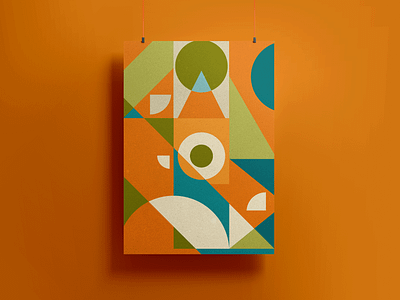 Orange Geometric Abstract Design branding design for sell geometric geometric abstract geometric abstract poster graphic design graphic poster poster ui ux