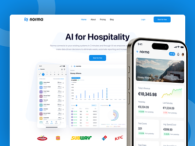 Norma.app - AI for Hospitality Management ai design hospitality mobile product design saas ui ux