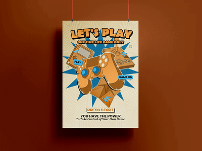 Let's Play Poster design for sell graphic design graphic poster motivation poster motivational quotes poster poster design ui ux