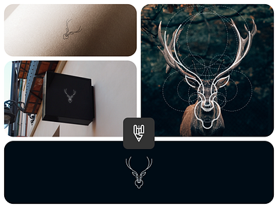 Deer Logo Design animal app branding deer design flat golden ratio graphic design grid logo icon illustration line art logo ui vector