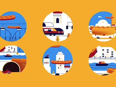 Coneyburg Illustration - Icons coneyburg illustration finchbox studio illustration