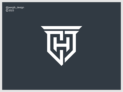 CHJ Monogram design logo apparel brandguidline branding c chj construction design fitness graphic design gym h home illustration j letter logo modern style vector