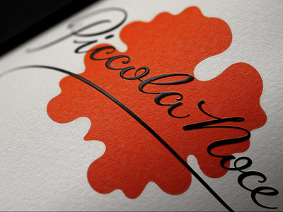 Piccola Noce calligraphy label lettering logo packaging print typography wine