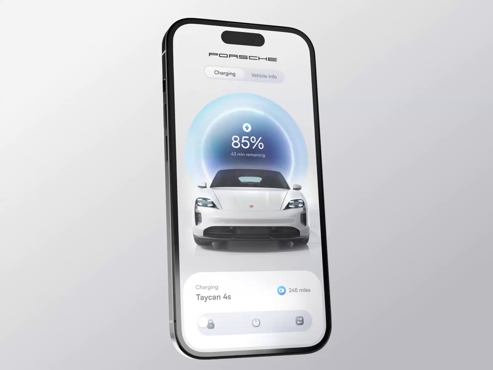 Example of Porsche Taycan Concept App