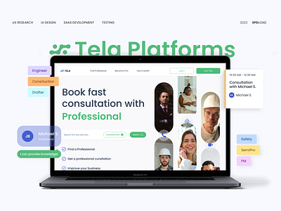 Tela Platforms | Book consultation with professionals design ui ui design web design website design