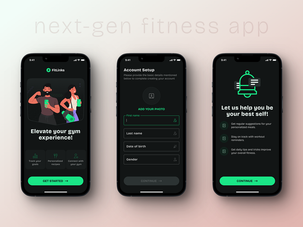 Fitness App Onboarding | Sign Up | Account Setup UX UI by Laksh Design ...