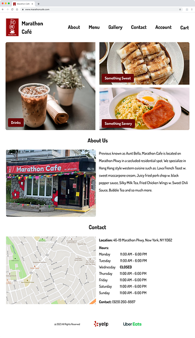 Local Cafe website