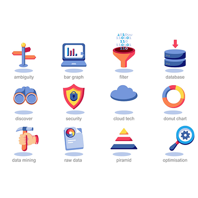 Data icons 2d analysis analytics animation charts data datadriven design flat icons illustration information insights motion numbers statistics visualization