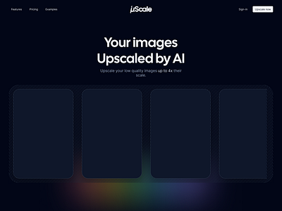 µScale | An image upscaler tool mockup v2 ui web web deisgn