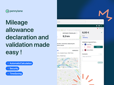 Mileage allowance made easy in Pennylane! app cards component design ui ux