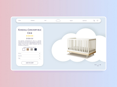 Карточка товара crib item card kids pure colors toddler ui детский товары карточка товара