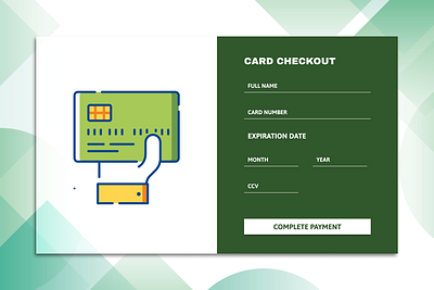 DailyUI Challenge - Card Checkout Page cardcheckout dailyui designinspiration dribbbleshot ui uiuxdesign webdesign