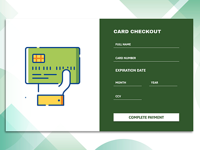 DailyUI Challenge - Card Checkout Page cardcheckout dailyui designinspiration dribbbleshot ui uiuxdesign webdesign