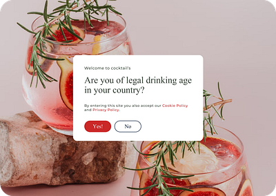 Daily UI #016 – Pop-up Overlay challange cocktail dailyui drinks graphic design pop up red website