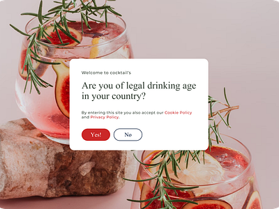 Daily UI #016 – Pop-up Overlay challange cocktail dailyui drinks graphic design pop up red website
