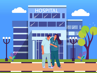 Beautiful caring Nurse Flat Illustration 3d adobeillustrator animation art branding digitalart flat illustration flatart flatdesign graphic design hospital illustration illustrationdesign logo nurse patient simple illustration vector illustration vectordrawing vectorillustration