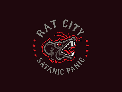 Satanic Panic "Rat City" album branding design graphic design heavy metal illustration illustrator logo rat rock and roll satan vector