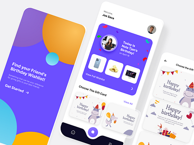 Birthday Card Template Apps 🎈 🎂 app application birthday card template birthday cart clean design design app family birthday friends greeting card greeting template mobile apps popular template ui user interaction user interface ux your birthday