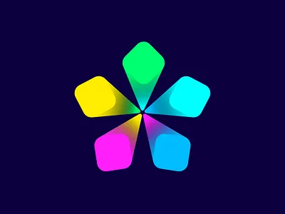 Pentagon Colors mark arrows branding colors cross design flower geometry gradient graphic design grid icon illustration joystick logo mark minimalism pentagon streamer ui