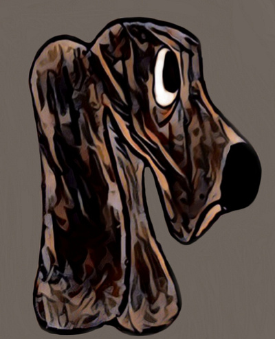 TRACKER animal basset hound brown design dog illustration pet tracker