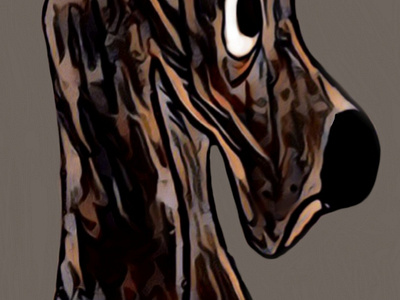 TRACKER animal basset hound brown design dog illustration pet tracker