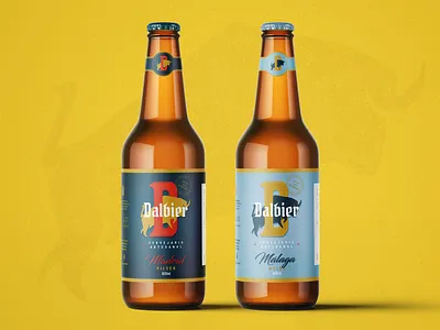 Dalbier | Packaging beer beer brand beer label beer packaging bottle branding brazil bull bullfight craft beer d label letter d logo design madrid packaging pilsen spain weiss