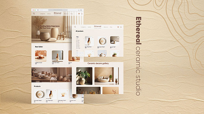 E-Commerce, Ceramic shop "Ethereal studio" ui ux web design