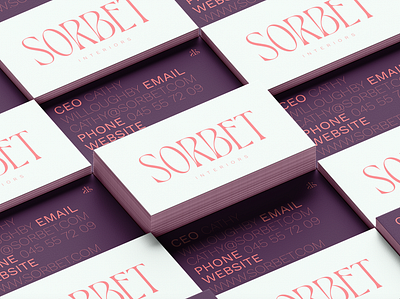 Sorbet | Business Card branding graphic design