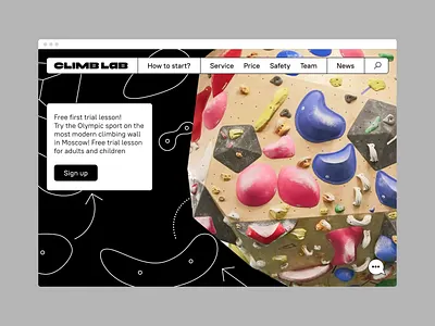 ClimbLab website adaptive climbing landing main page responsive web web design web site