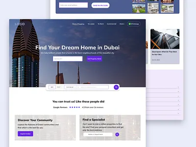 Real estate Landing Page branding design figma graphic design landing page real estate ui ux webflow