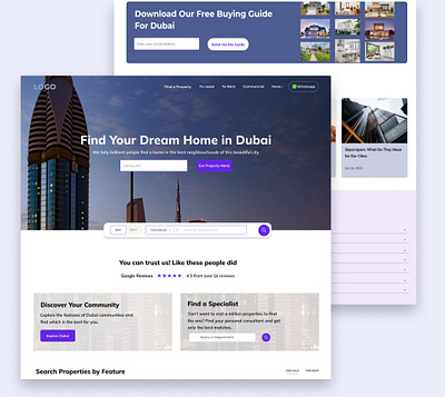 Real estate Landing Page branding design figma graphic design landing page real estate ui ux webflow