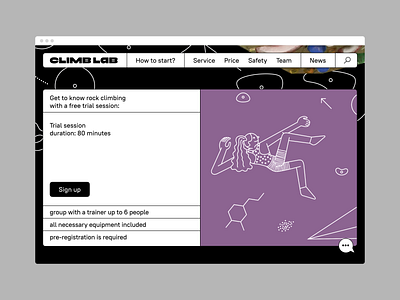 ClimbLab website climbing layout project page responcie sport web website