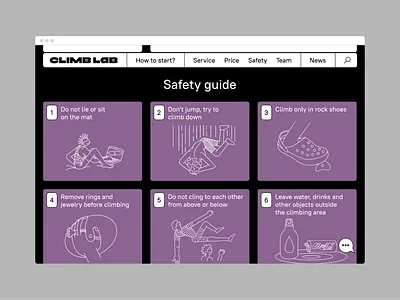 ClimbLab website climbing illustrations layout sport ui web website
