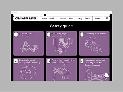 ClimbLab website climbing illustrations layout sport ui web website