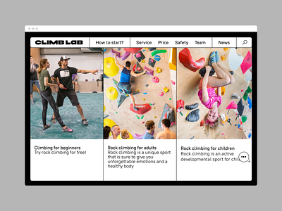 ClimbLab website climbing layout responsive sport web web design website