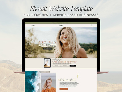 CORA Showit Website Template business website coaching website coaching website template finance coach website fitness coach website health coach website lifestyle coach website sales page showit website showit website theme