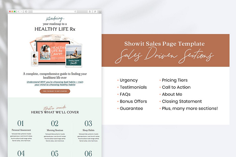 Sales Landing Page Health Coach by Social Media Templates &amp; Themes 