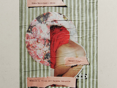 An old one but favorite poster – Sedmikrásky art collage craft cut exhibition graphic and art invitation poster scraps