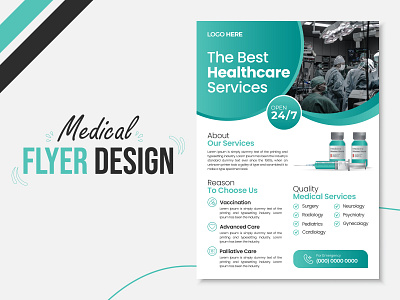 Medical Flyer Design advertising brand identity branding business care design flyer graphic design health hospital marketing medical medicine print promo promotion