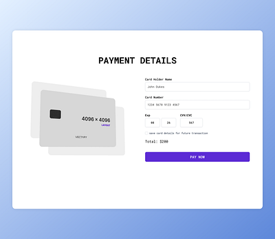 Credit Card Checkout dailyui ui