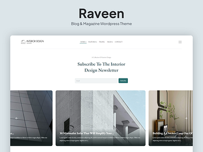 Raveen | Personal Blog & Magazine WordPress Theme lifestyle blog minimal blog personal blog personal theme travel blog wordpress theme