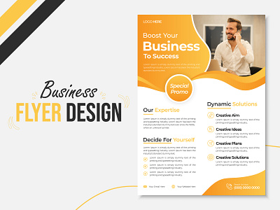 Corporate Business Flyer Design ads advertise advertising agency boost boosting brand identity branding business corporate design flyer gradient graphic design marketing promo promotion wavy