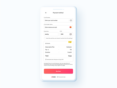 Daily UI_ Day 002_Credit card checkout checkout figma mobiledesign tinder ui ux visualdesign webdesign
