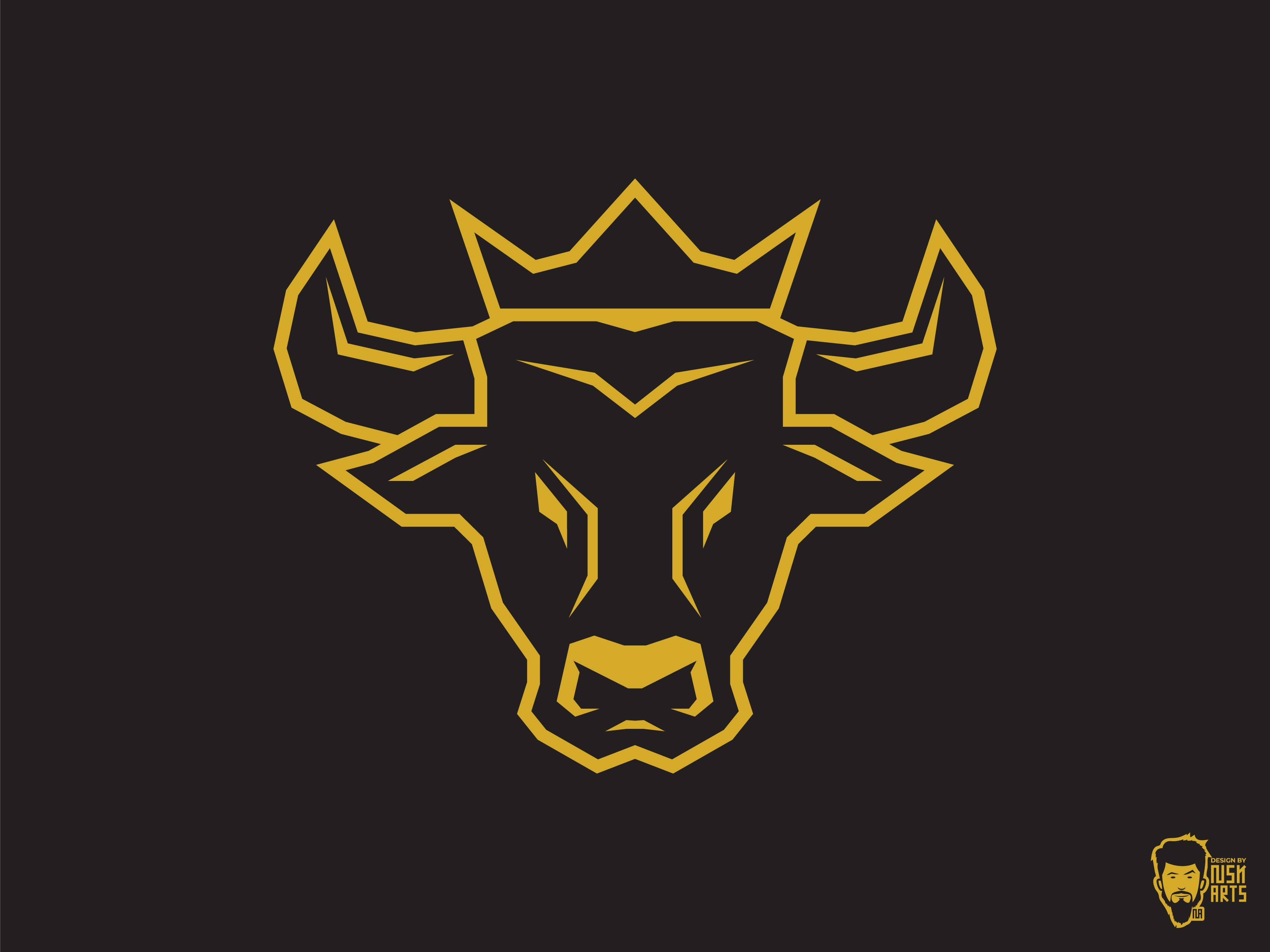 Golden Bull PNG Image, Golden Bull Head Paper Cut, Golden, Year Of The Ox,  Ox Head PNG Image For Free Download